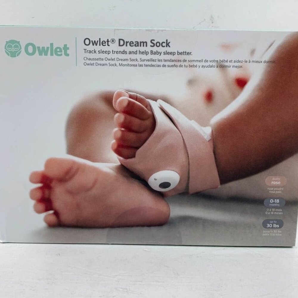 Owlet Dream Sock (Latest Model) Smart Baby Monitor Dusty Rose